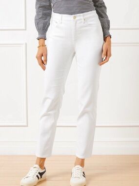 Talbots White Cropped Ankle Jeans - Simply Flattering Collection